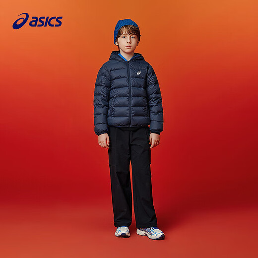 ASICS Ropa infantil 25 años de invierno Los niños suaves y cómodos de tres a prueba de calentamiento liviano [High Down Charge] azul marino Limpieza 1000-Duck Down 170 Llenado 109.2g
