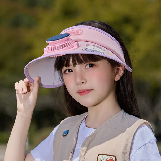Yixian children with fan sun protection hat in summer spring and summer can be recharged for boys and girls sun hats sky top solar hat sky blue-air ceiling fan hat [Solar energy + charging]