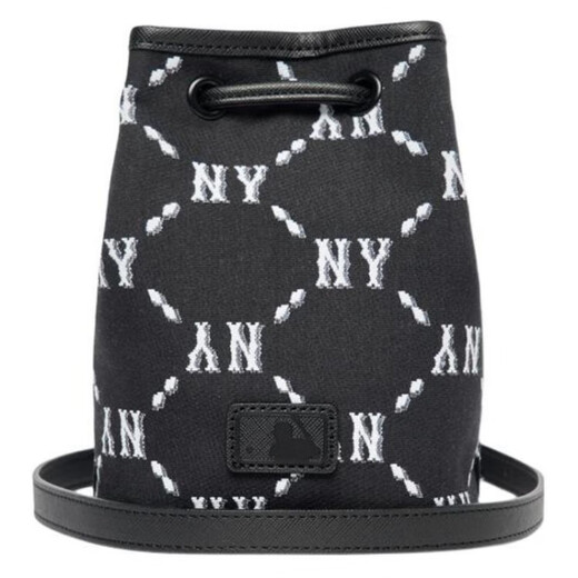 美职棒（MLB）Monogram系列 NY纽约洋基队复古老花满印Logo 人造革 水桶包单肩 均码
