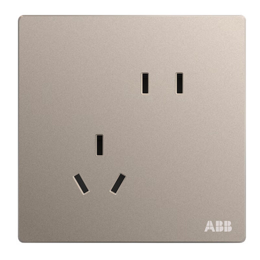 ABB switch socket panel Xuanzhi series gold frameless type 86 household power supply five-hole socket