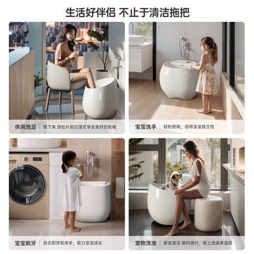 Rizhao Mute mop pool household balcony bathroom mop basin ceramic mop pool outdoor mop basin bathroom mop pool M1049[49*38*40cm] single-pot goods on door