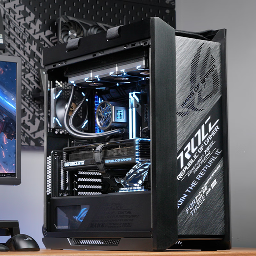 ASUS rog family bucket 5090 9800x3d host 5080 host 5070ti E-sports game live broadcast DIY desktop assembly computer complete machine R7 9800x3d host + RTX5080丨four