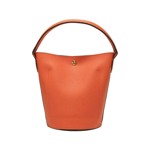 Longchamp (longchamp)pure17 cowhide short bucket bag handbag small women's orange basic package (bag + dust bag)