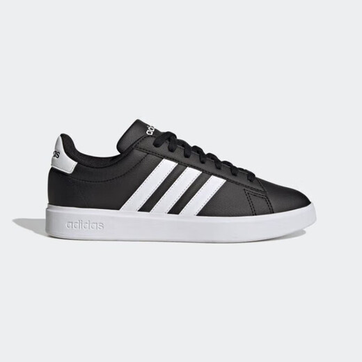 阿迪达斯（adidas）休闲鞋男鞋女鞋夏季新款运动鞋GRAND COURT 2.0时尚百搭低帮板鞋 GW9196黑色 36 (220mm)