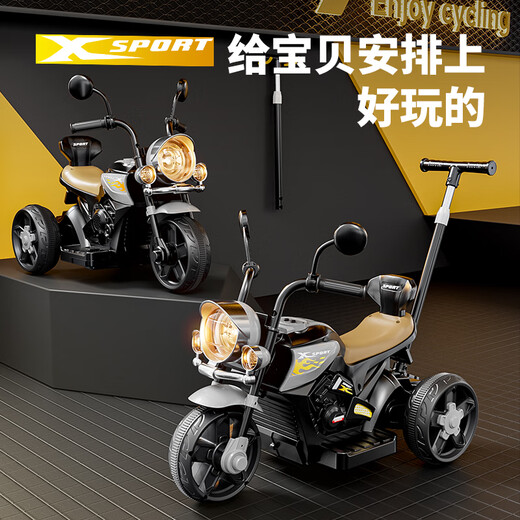 Bebel Children's Electric Bike Motorrad 1-3-6 Jahre alte Jungen Babyspielzeugauto können mit Fernbedienungs-Batteriewagen sitzen. High-End Gray [Single Drive + Large Battery + Early Education Music]
