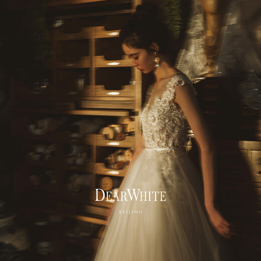 Dearwhite Love White <Fei Yue> Vestido de novia de encaje francés Hilo principal Bride Retro White Commement Outing Vestido Tipo de sastre 丨 M _175