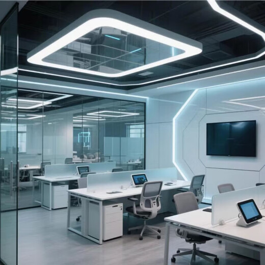 Qingdao office decoration and renovation, ceiling partition installation, carpet plastic floor paving, long warranty