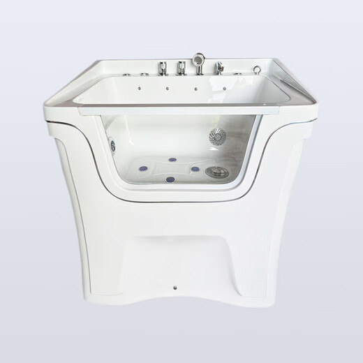 Pet SPA machine, dog and cat beauty shop, milk bath, bathtub, swimming pool, large and small dog massage bathing pool, empty tank + hardware + colored lights, bubble + surfing, medium size 100cm