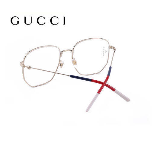 古驰（GUCCI）倪妮同款眼镜金丝大框素颜男女可配近视镜架节日礼物 GG0396O 002 升级礼盒包装-防尘袋+眼镜盒