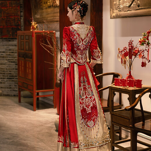 
Xiuhe Family Official Flagship Xiuhe Suit 2025 New Bride Wedding Wedding Wedding Wedding Wedding Wedding Wedding Wedding Small N-174 High-end Style. L