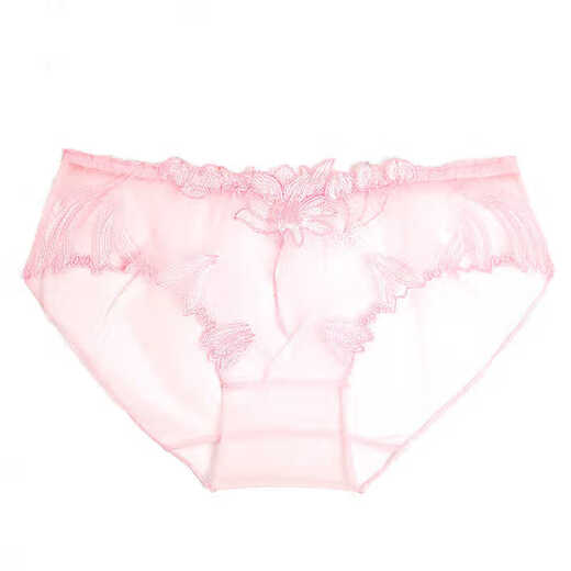 Women's lace underwear revealing sexy transparent briefs fully exposed male and female couples hairy thong for sexual intercourse high-end trendy Purple L