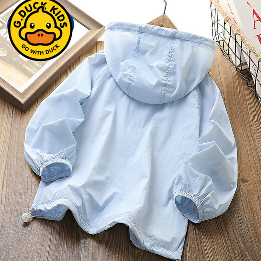 G.DUCKKIDS Boys' Sun Protection Clothes Summer Clothes 2025 New Lightweight Breathable Jackets Children's Sun Protection Clothing Medium and Large Children's Tops Air-Conditioning Clothes Blue Sun Protection Clothes Children's Day Gift 150