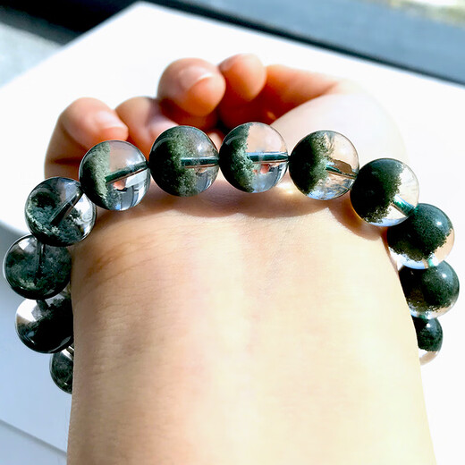Pulsera de fantasma verde natural de color de ciervo Cornucopia Hombres y mujeres CRISTAL CON BLOJAS SOLITAS 108 Multi-círculo Pulsera de montaña de mil capas 0505 5 mm Green Ghost