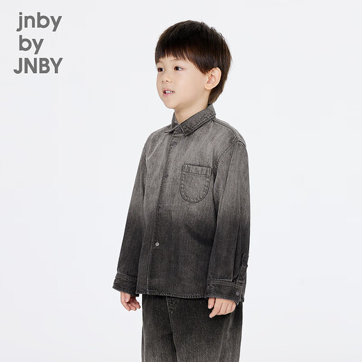 Jnby by JNBY New Jiangnan Buyi Children's Shirt 25 Spring Boys and Girls 1P1210980 960/denim medium gray 120cm