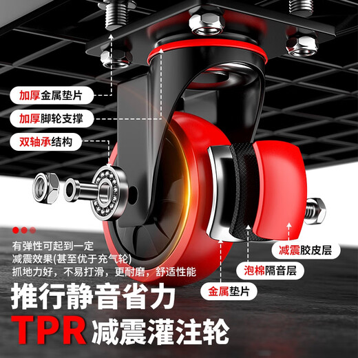 Delixi Electric Cart Cargo Handling Cart Home Portable Folding Flat Cart Courier Cart Home Upgraded Version 65*40*75cm 3-inch PU Drop