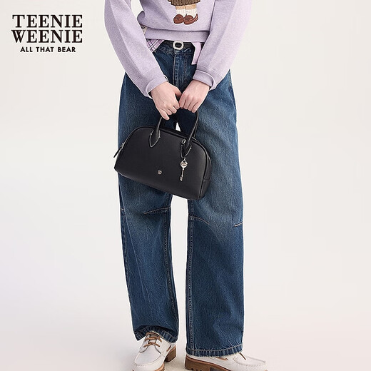 Jeans para mujeres Teenie Weenie Bear 2025 Autumn New Retro Washed Slack Banana Pants Medium Blue M