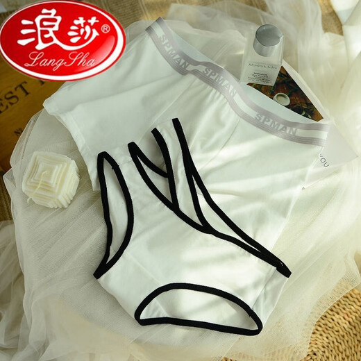 Couple blanc «Prince Charming» de Langsha sous-vêtements érotiques purs coton pur basse taille transparent en dentelle de glace de glace un homme et une femme costume 6627 couple un homme et une femme mâle m mâle de taille égale