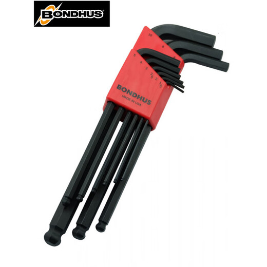 
Linxia Chunxue imported from the United States, Boton British long ball head hexagon wrench set screwdriver hardware tools 12137 English flat head 13 piece set