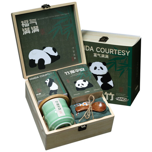 Mixin Panda Souvenir Geschenke Chengdu kulturelle und kreative Souvenirs individuelle kreative Geschenkboxen für ausländische Geschenke Unternehmen Senden Mitarbeiter [Xiong Yochengzhu] Praktische 6-teilige Set/Peking