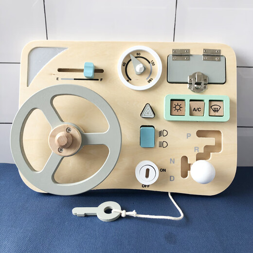 Maria Montessori Montessori Early Education Education Toue bébé Bank Barged Wheater Toy Toy Children Simulation Conduite sur la maison Wall House Direction du volant Fun Fun Game