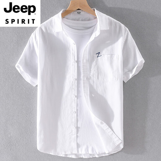 Jeep Spirit Herrenlinie Line Revers Kurzarm T-Shirt Lose Hemd Kragen Top Kleidung mit LED T-Cotton Line T-Shirt Line Stoff Sommer 9711 Blau M.