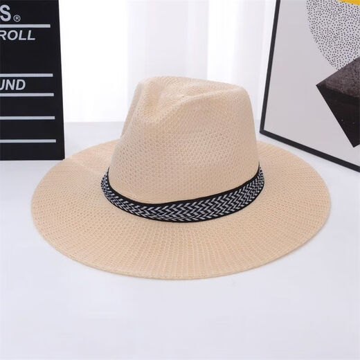 Middle-aged and elderly men's summer sunshade, middle-aged men's top hat, sun protection hat, elderly sun hat, dad's cool hat, beige