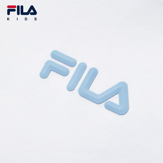 Fila silk soft cotton Fila children's short-sleeved T-shirt 2025 summer men's and big children's tops full print two-ZB 120