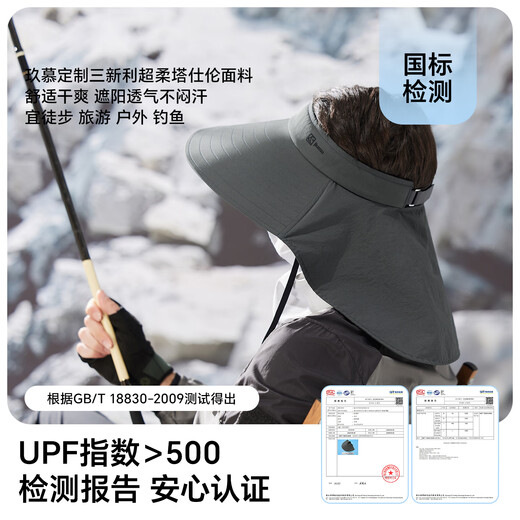 JIUMU sun protection hat men's sun hat sun hat hollow hat cool hat hiking hat fishing hat summer anti-UV hat