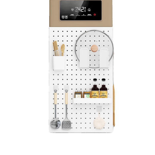 Lishi water heater cover gas pipe decorative hole board kitchen natural gas wall-mounted ugly cabinet storage rack Nordic white length 35 height 30 depth 17 free storage set