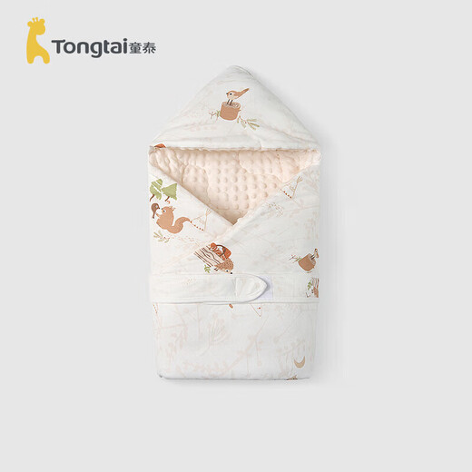 Tongtai (TONGTAI) baby blanket, pure cotton quilted baby blanket, beanie fleece blanket, newborn baby full moon blanket, winter forest