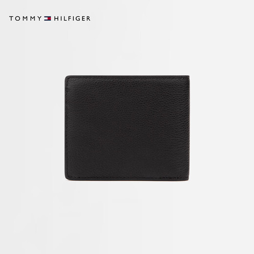 
TOMMY HILFIGER [textured genuine leather] 25 new spring and summer men's cowhide business casual portable multi-card card wallet [litchi pattern cowhide wallet] black BDS OS