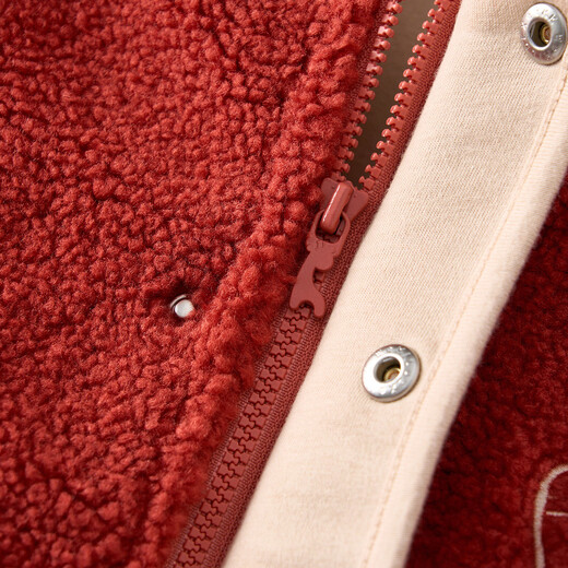 Tongtai (TONGTAI) baby coat winter quilted children's clothes boys and girls going out hooded top casual cardigan red 110cm