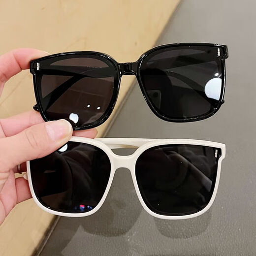 Children's fashionable glasses boys and girls sunglasses personalized large frame baby boy sunglasses photo black
