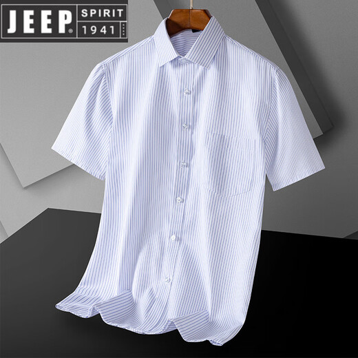 Jeep Spirit Daddy Sommer Kurzarmshemd Top 2025 Neues lässiges Lose-Hemd-Shirt Daddy Kurzärmler Kleidung DX6630 38 (Gewicht von -120 Jin [Jin ist gleich 0,5 kg])