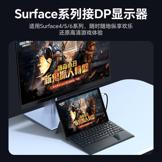 Shengwei Câble Adaptateur Mini DP vers DP Version 1.4 Convertisseur 8K60Hz HD Thunderbolt Adaptateur Apple Mac Notebook vers Moniteur 1,5 Mètre AMD1015J