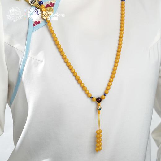 Potala Palace beeswax lapis lazuli 108 beads multi-circle play bracelet blood amber 925 silver bracelet necklace men and women birthday gifts