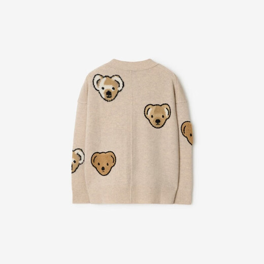 博柏利（BURBERRY）【礼物】女童 Thomas 泰迪熊图案羊毛针织开衫
