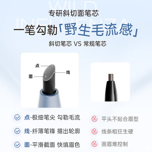 Meisu ultra-fine eyebrow pencil 05# brown, waterproof and sweat-proof, long-lasting, easy to draw for beginners and does not fade, easy to color gift for beginners