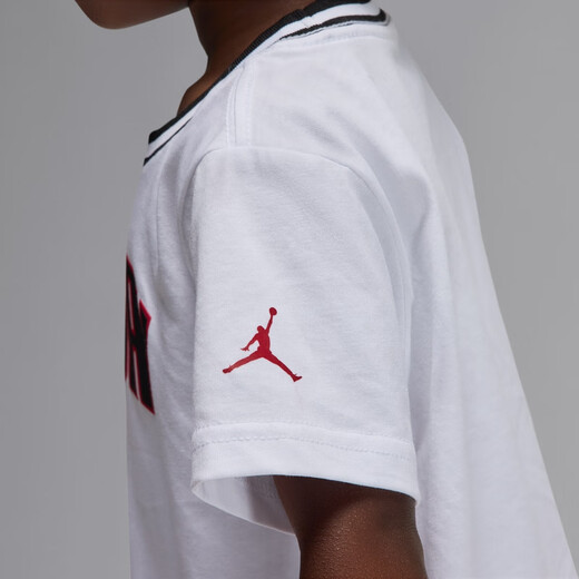 耐克（NIKE）Jordan官方耐克乔丹男童婴童季后赛T恤和网眼布短裤套装II3493 687健身红 105 4T