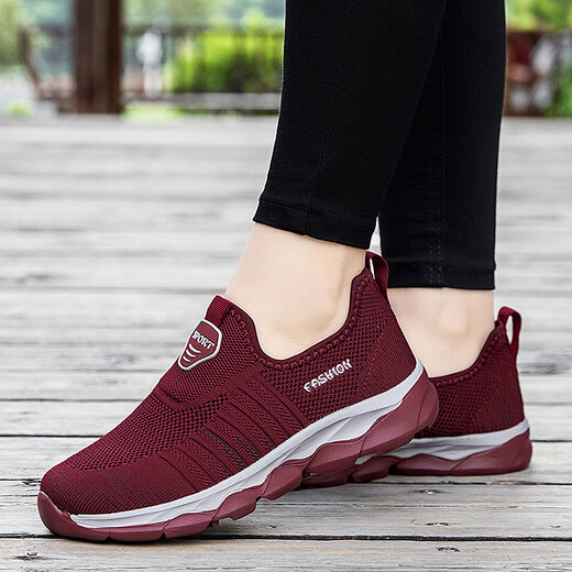 Frühlings- und Sommer Anti-Rutsch weicher alleiniger und älterer Menschen mit mittleren Alters und älteren Menschen, die Schuhe, Wanderschuhe, einen Fuß, Männer und Frauenschuhe, fliegen und atmungsaktive Schuhschuhe mit atmungsaktivem Arbeitskräften 9928 Black 40 Running
