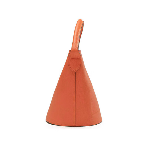 Longchamp (longchamp)pure17 cowhide short bucket bag handbag small women's orange basic package (bag + dust bag)