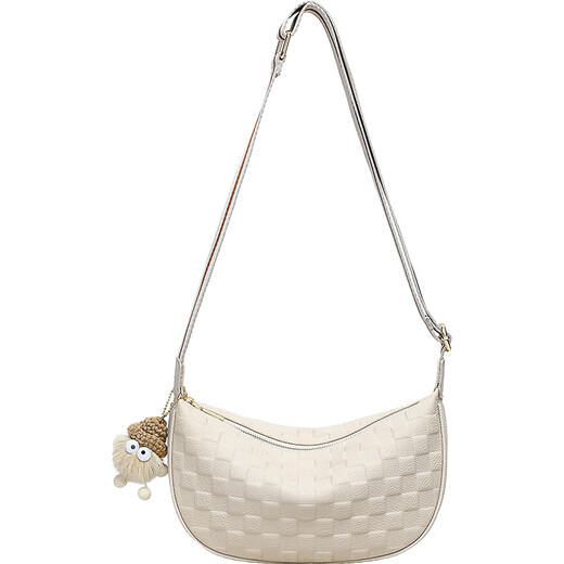 viney's new cowhide bag women's bag luxury crossbody bag fashionable small bag birthday gift for girlfriend wife [beak] practical one-shoulder armpit bag high-end fashion brand lightweight and simple dumpling bag