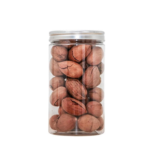 三栖虎食品罐塑料瓶子pet密封罐食品级透明圆形广口加厚零食花茶包装桶 5.5*8.5cm 16g 透明盖 1098个