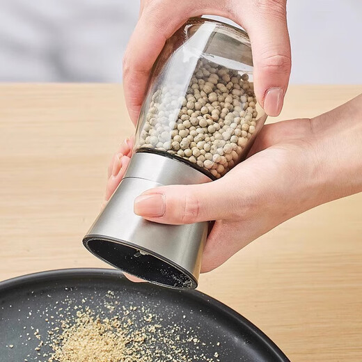 Youqin stainless steel pepper grinder kitchen household manual grinding pepper powder artifact pepper grinding bottle seasoning jar