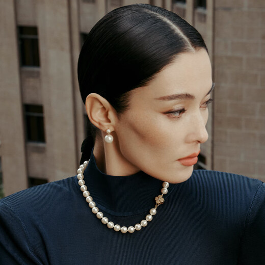 Fellala Impression Paris Shijia Pearl Earrings Light Luxurious Temperament Earrings Women's Earrings Holiday Birthday Gift Box Same Style in the Shopping Mall