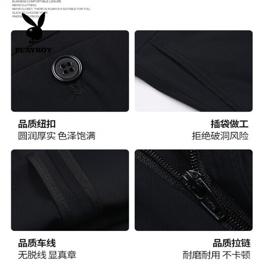 
Playboy (PLAYBOY) Mulberry Silk Men's Trousers Middle-aged and Elderly Casual Trousers New Summer Thin Men's No Iron Suit Pants Dress Pants Navy Blue Summer Thin 9901 29 (2 feet 2 waist)