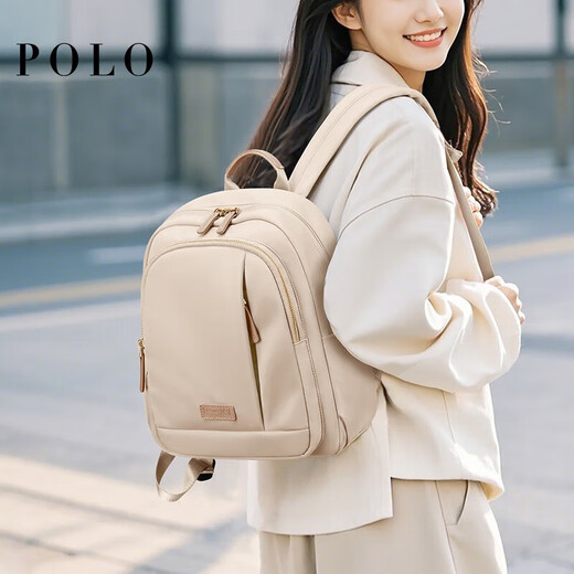 POLO双肩包女旅行书包笔记本ipad包防泼水包休闲百搭通勤背包七夕礼物