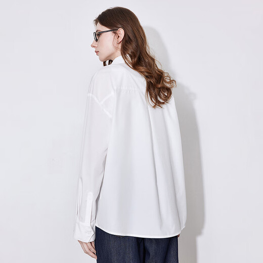 Chuyu trendy fashion shirt women's top 2025 dopamine high-end sense of age reduction and stylish commuting shirt white S