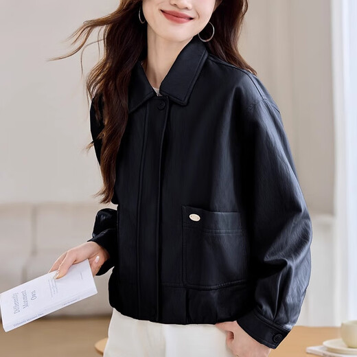 
ROMON (ROMON) jacket for women in spring and autumn 2025 new spring outfit, small and fashionable jacket, temperament, slim and versatile clothes, purple M