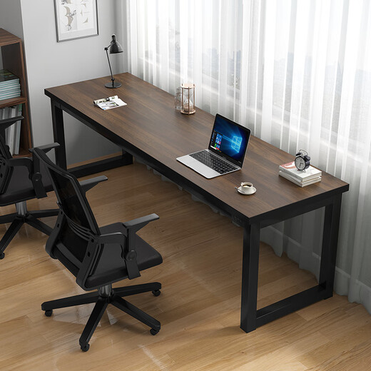Shaodian double desk long table by the window narrow simple writing table home study table office workbench bedroom computer table length 100 width 40 height 74 cm buckle